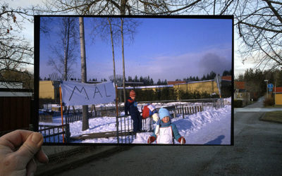 Skidtävling på dagis i Vaxmora