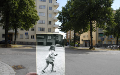 Åsa springer över gatan