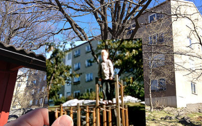 På toppen av klätterställningen