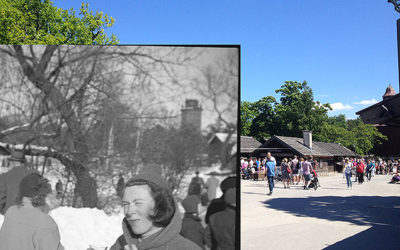 En korv på Skansen 1950