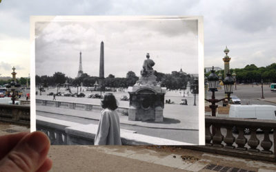 En mamma blickar ut över Paris 1952