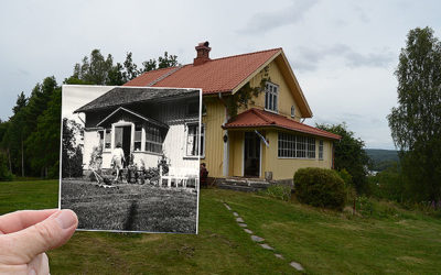 Mamma går in i huset i Växvik